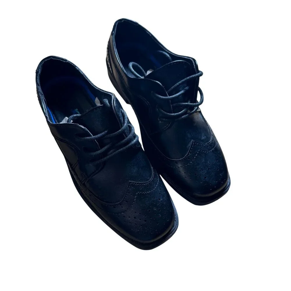 Josmo Little Kid Lace-Up Dress Oxfords Boys Size 1 in Black New Without Box!